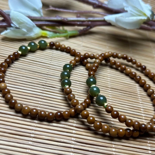 【春水】天然精品高抛库克4mm小米珠手串搭配晴水