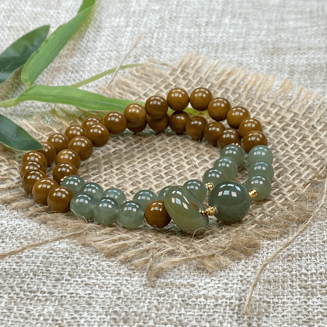 非金属木质手链 库克菩提四季常青08双圈手链