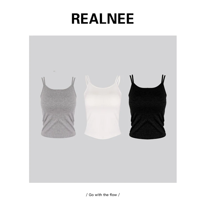 REALNEE【果冻吊带】莫代尔极简乳胶美背舒适穿搭03362