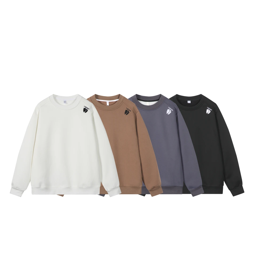 【买一送一】【加绒加厚】冬季刺绣男士长袖休闲百搭时尚圆领卫衣966