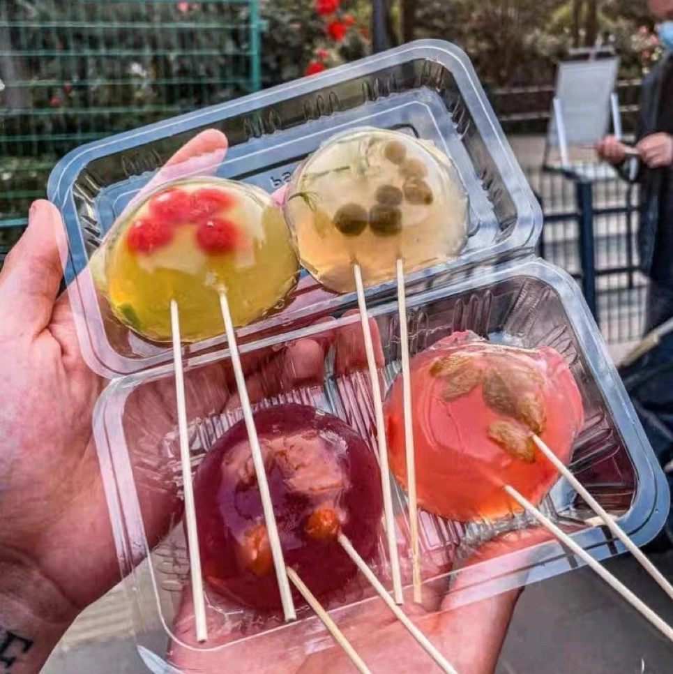 钵仔糕寿司蛋挞一次性透明塑料打包盒摆摊甜品打包长方透明盒100