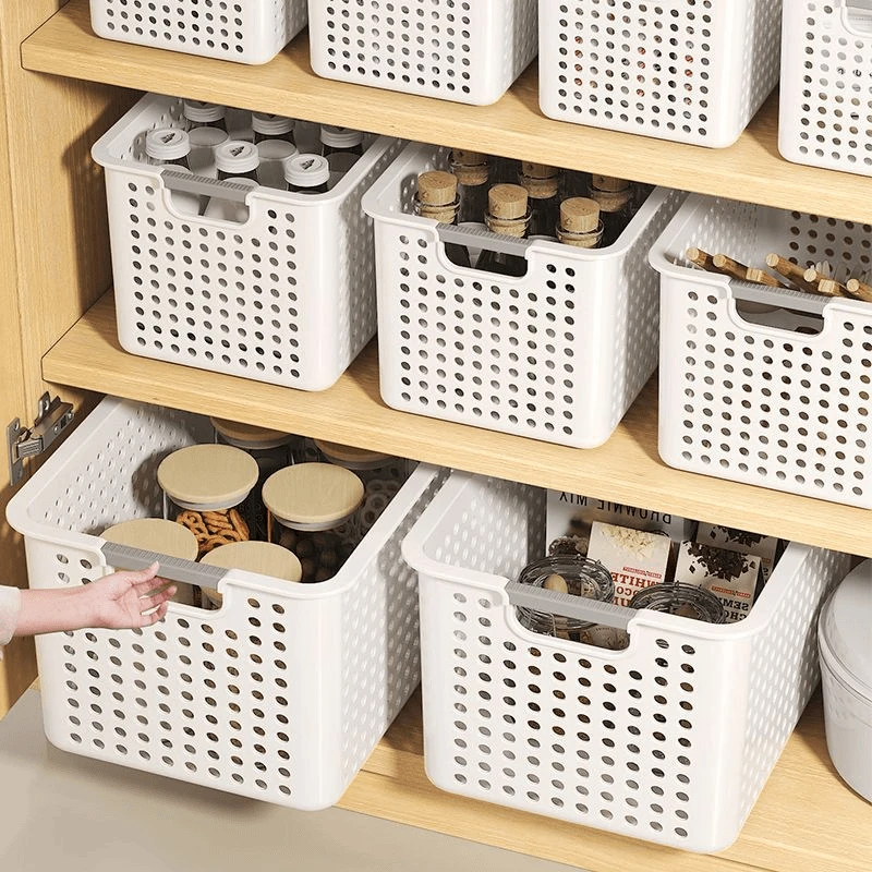 杂物收纳盒收纳箱家用零食玩具置物塑料储物筐宿舍桌面收纳筐