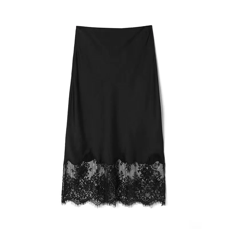 【柏卉服饰】醋酸蕾丝半裙