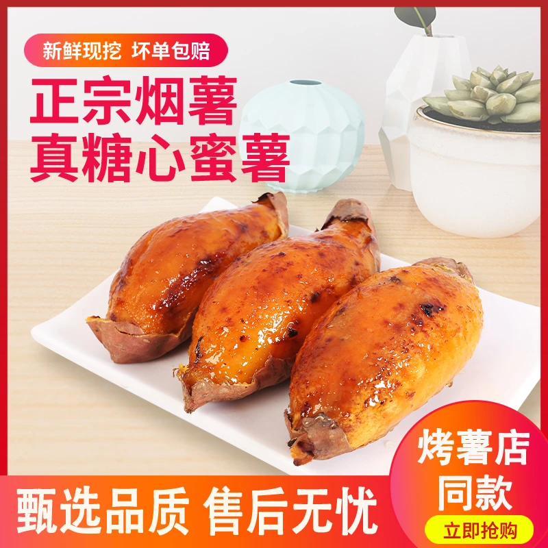 山东烟薯25糖心烤红薯流油蜜薯甘甜美味烤地瓜农家自种沙地助农