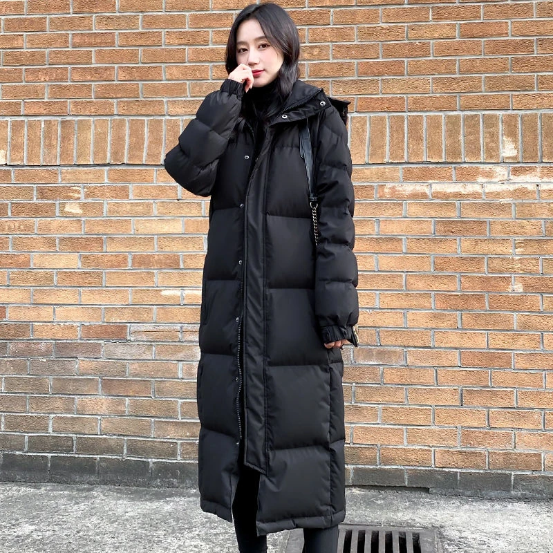 2023长款羽绒服男女2023年新款冬季过膝超厚宽松大码情侣中戏外