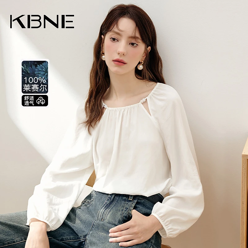 KBNE【莱赛尔】上班族通勤风女装高级感上衣女2024秋季复古洋气上衣