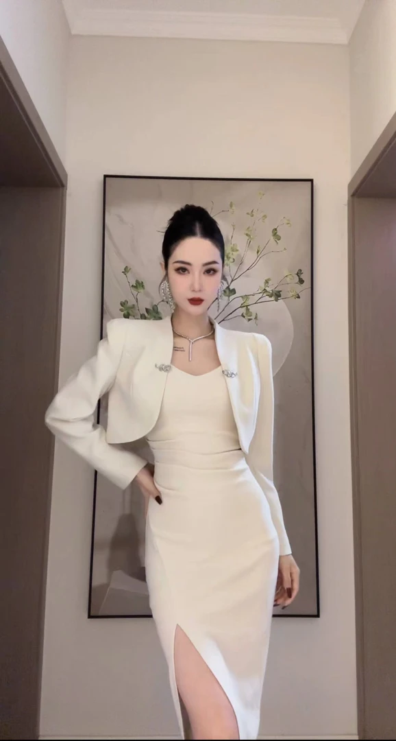 H•J御姐重工直角肩外套气质时尚轻奢优雅设计师法式长袖外搭