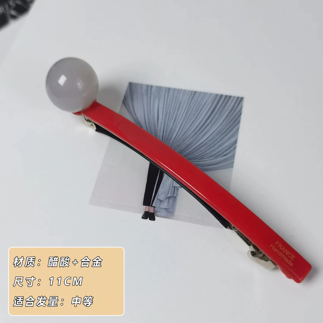 1254韩国高端醋酸棒棒糖弹簧夹气质头饰百搭发饰