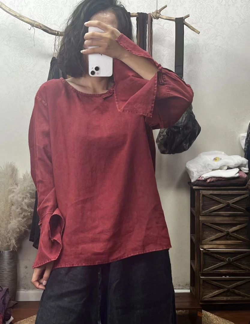 SX 3062设计师款袖口开叉小衫(衣长62胸围120)