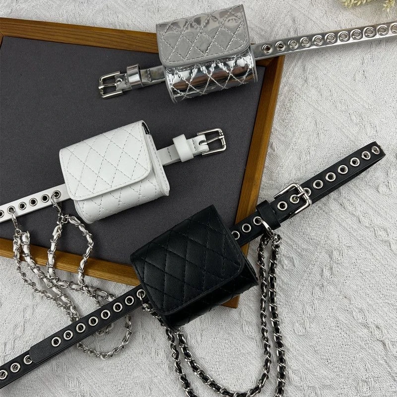 链条腰带包女潮ins裤迷你皮质小包包装饰配裙子西装牛仔裤小腰包