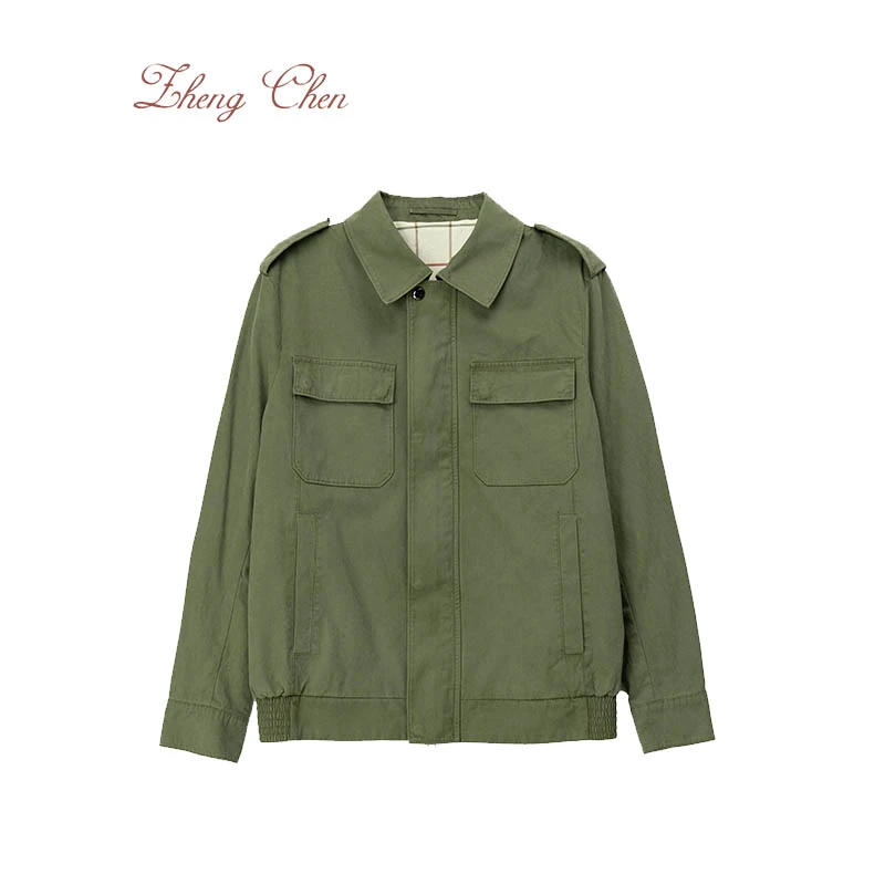 Zhengchen/正辰进口匹马棉水洗工艺休闲夹克 C-K95603