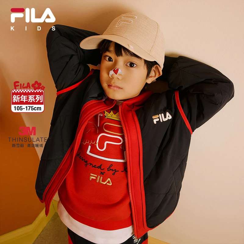 【花赞新年】斐乐儿童2025年春季新中大童新雪丽保暖棉服K12B514907