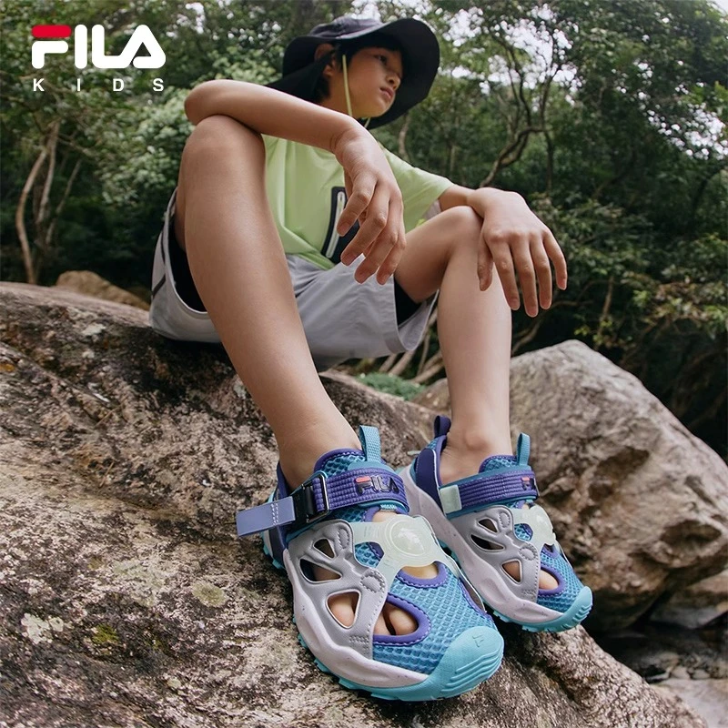 【斐乐儿童】斐乐儿童夏季中大童时尚包头鞋涉水儿童凉鞋K55B423801