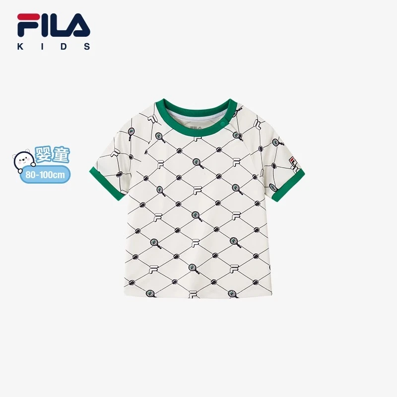 【斐乐儿童】2024年宝宝男婴时尚半袖小童舒适短袖T恤K16B421101