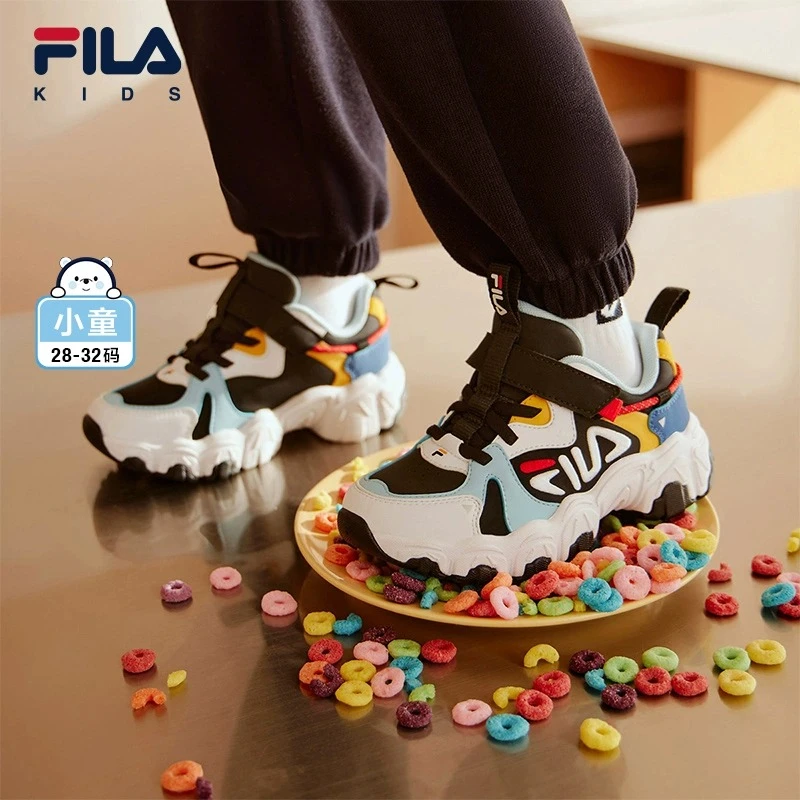 【斐乐儿童】FILA童鞋时尚复古百搭革面款小童猫爪跑鞋 K14B341132F