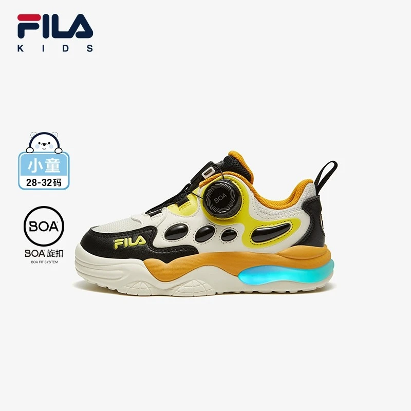 【斐乐儿童】2023年冬季鞋子儿童中大童休闲旋扣闪灯鞋K14341602