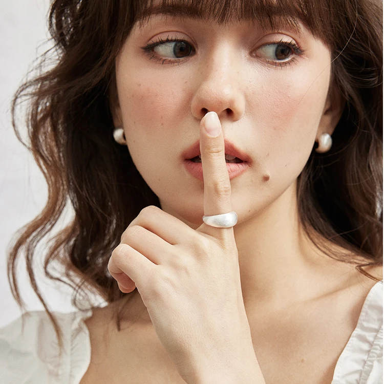 EBFWIND 925银耳饰 【冰岛】经典款拉丝高级感百搭通勤耳钉/戒指