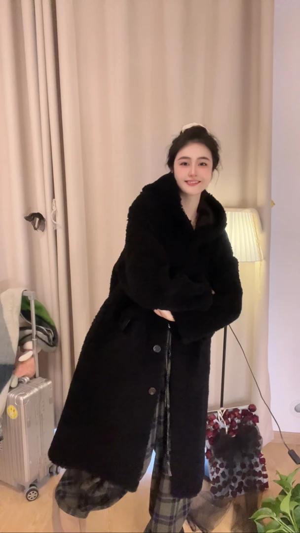 HEHC/赫慈秋冬新款机车风韩式大衣女oversize款外套秋冬厚外套