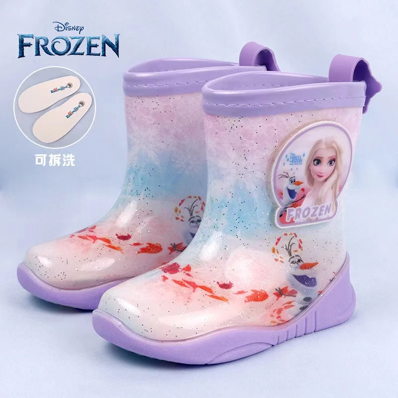 海洋鹿冰雪奇缘BXP22071/402女童爱莎公主防滑新款雨靴