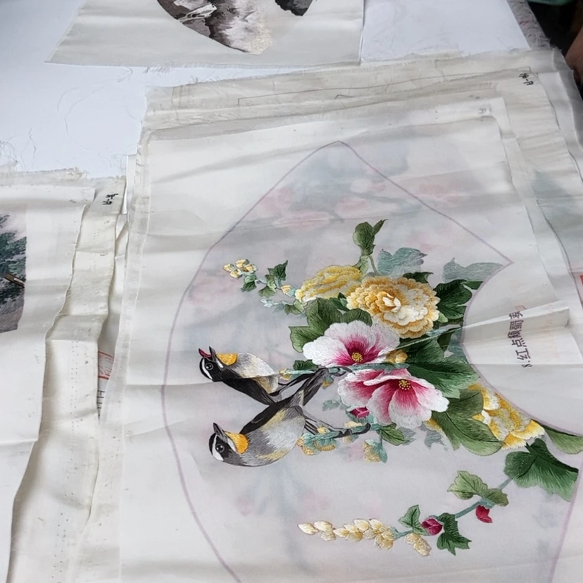 【闪购商品】真丝织绣白*