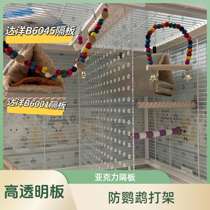 鸟笼隔板B6045鸟笼隔板B6001亚克力隔板防鹦鹉打架高透明板亚克力