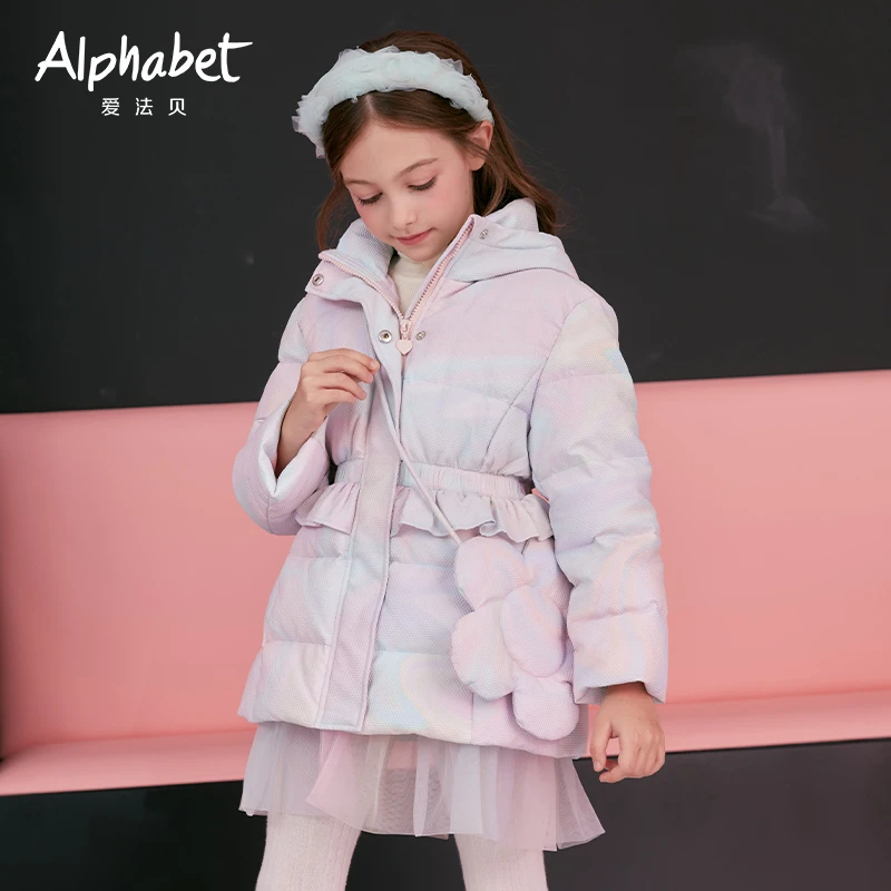 【羽绒升级】2023秋冬季新款女童90绒羽绒服中大童装外套