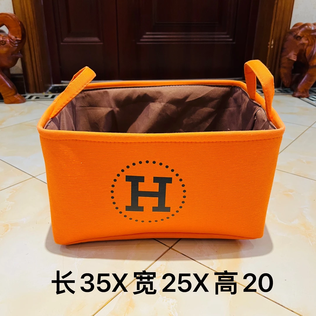 全新未使用 爱马橙大H/书本框零食筐/化妆品收纳包/收纳筐