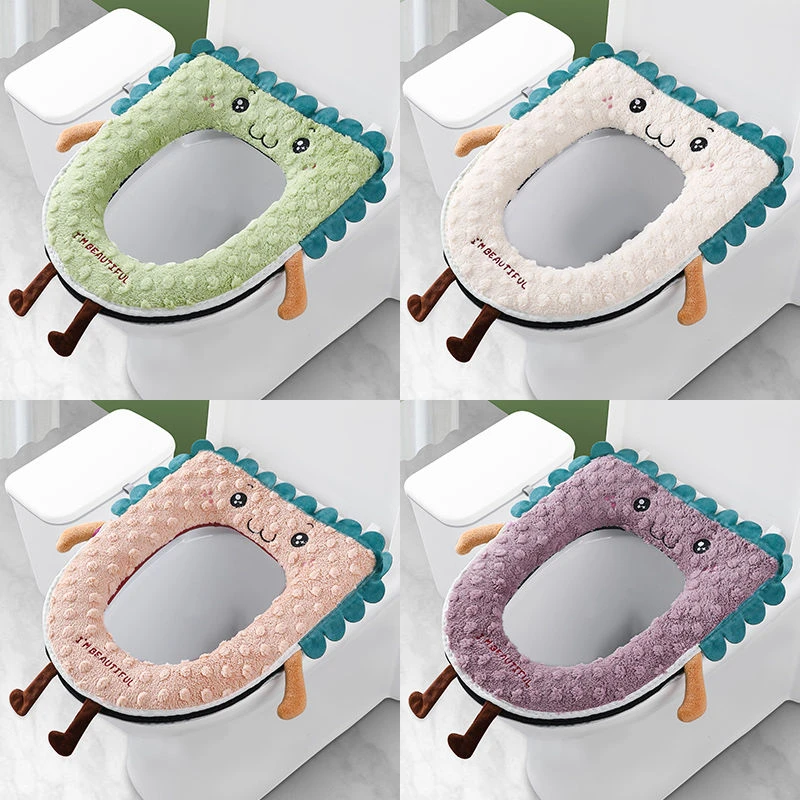 防水马桶坐垫四季冬季通用拉链加厚坐便器家用厕所水洗垫圈垫子X1