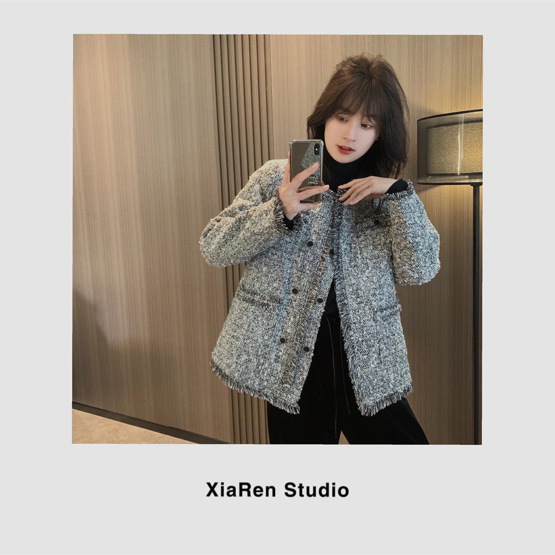 【只出不进】【双排扣小香风羽绒外套】短款秋冬气质时尚小个子羽绒服