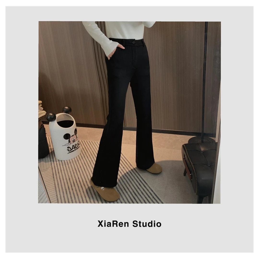 【只出不进】【加绒马蹄裤】加绒微喇牛仔裤加厚加绒高腰显瘦微喇