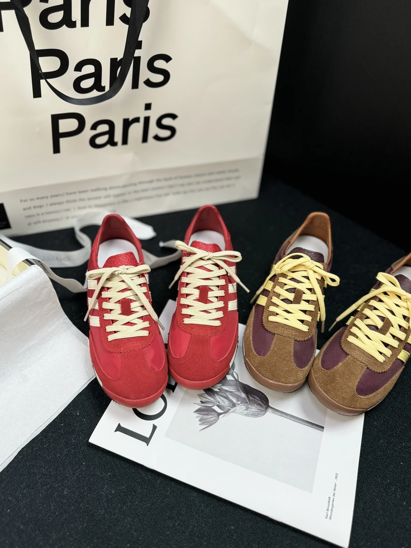 【璐诗娜/LSN】24new美式复古经典T头系带做旧拼色运动休闲德训鞋