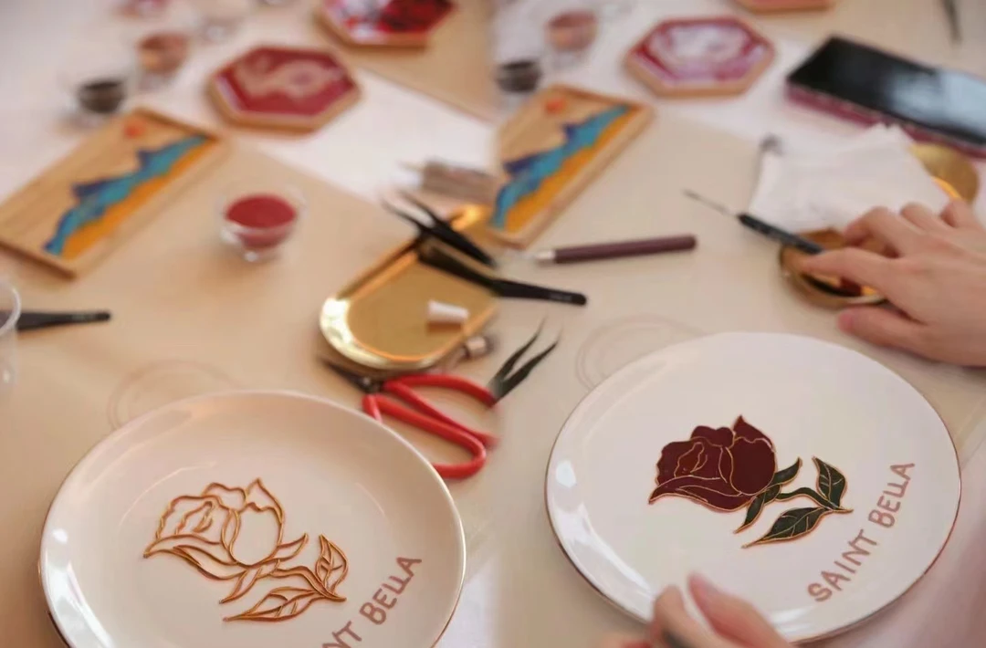 景泰蓝掐丝珐琅画DIY团建