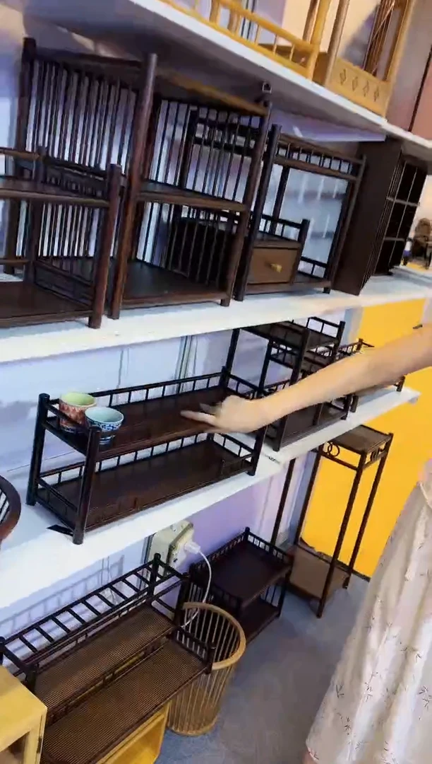 【闪购商品】两层深色凭栏杯架