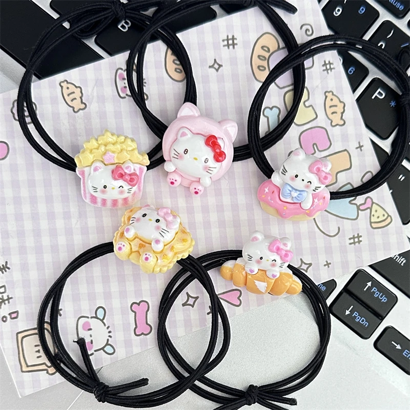 可爱面包猫咪发绳简约ins少女头绳情侣闺蜜学生皮筋男友森系发圈