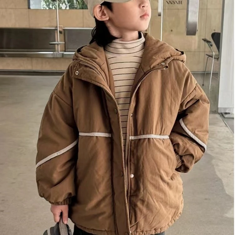 [刘刘妈家】男童加绒外套秋冬款2023新款儿童冬季加厚面包服中大童