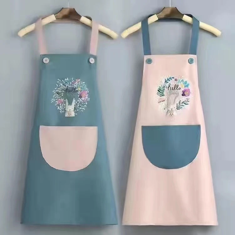 厨房家用防水可防油男女新款网红围裙韩版日系上班家务围腰工作服