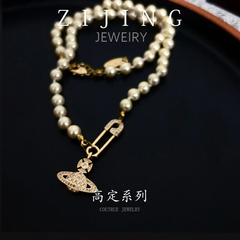 铜合金仿珍珠项链 CC4439 高定系列 项链44+5cm/珠珠大小6mm