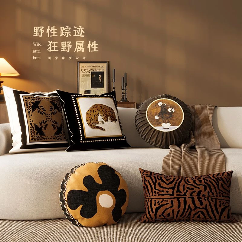 夏天抱枕古典中式客厅沙发腰枕国风靠枕靠垫夏季高级感床头靠背垫