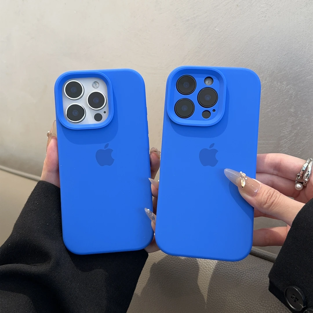 地中海适用苹果16promax手机壳15液态硅胶iphone14简约13纯色1211