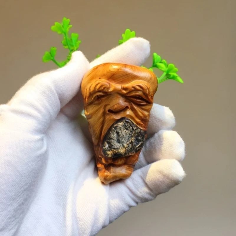 人生百态根包石崖柏陈化料木雕人物手工雕刻工艺品手把件小摆件