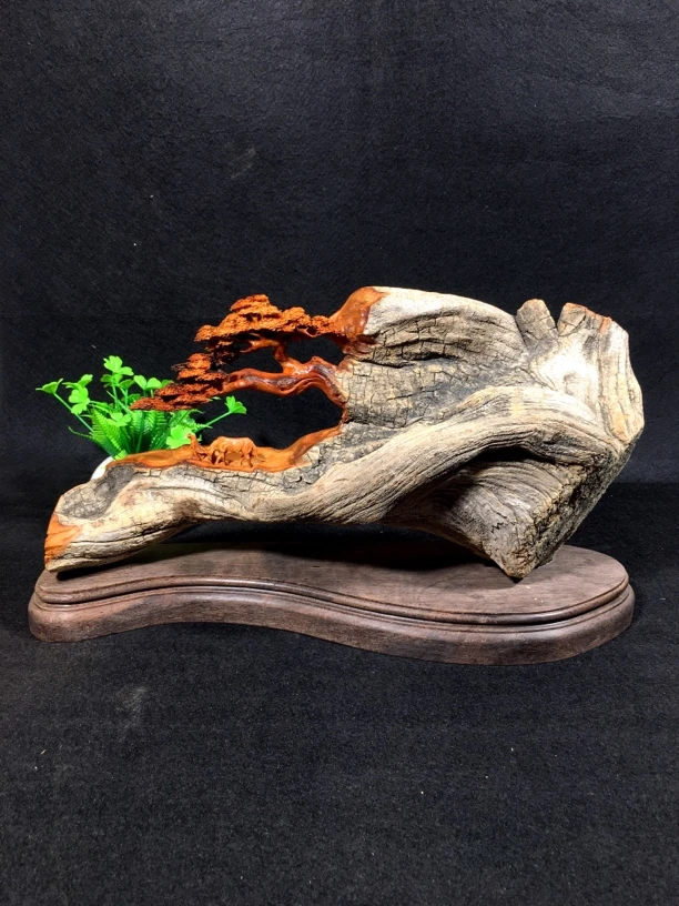 潇洒走天涯陈化茬头料木雕风景人物动物马雕刻根雕工艺装饰摆件