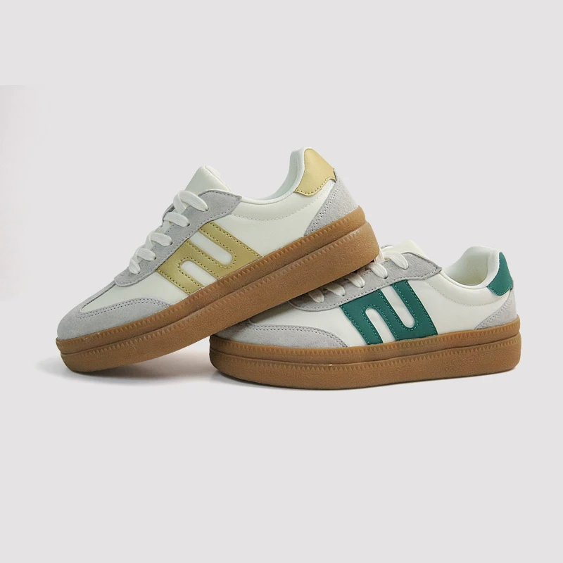 2024新款复古德训鞋女百搭休闲平底小白鞋慢跑旅游运动鞋显瘦女鞋