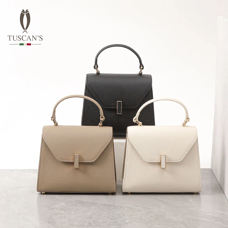 【时代集团】TUSCAN'S双鱼女包百搭真皮简约气质潮流斜挎牛皮包包