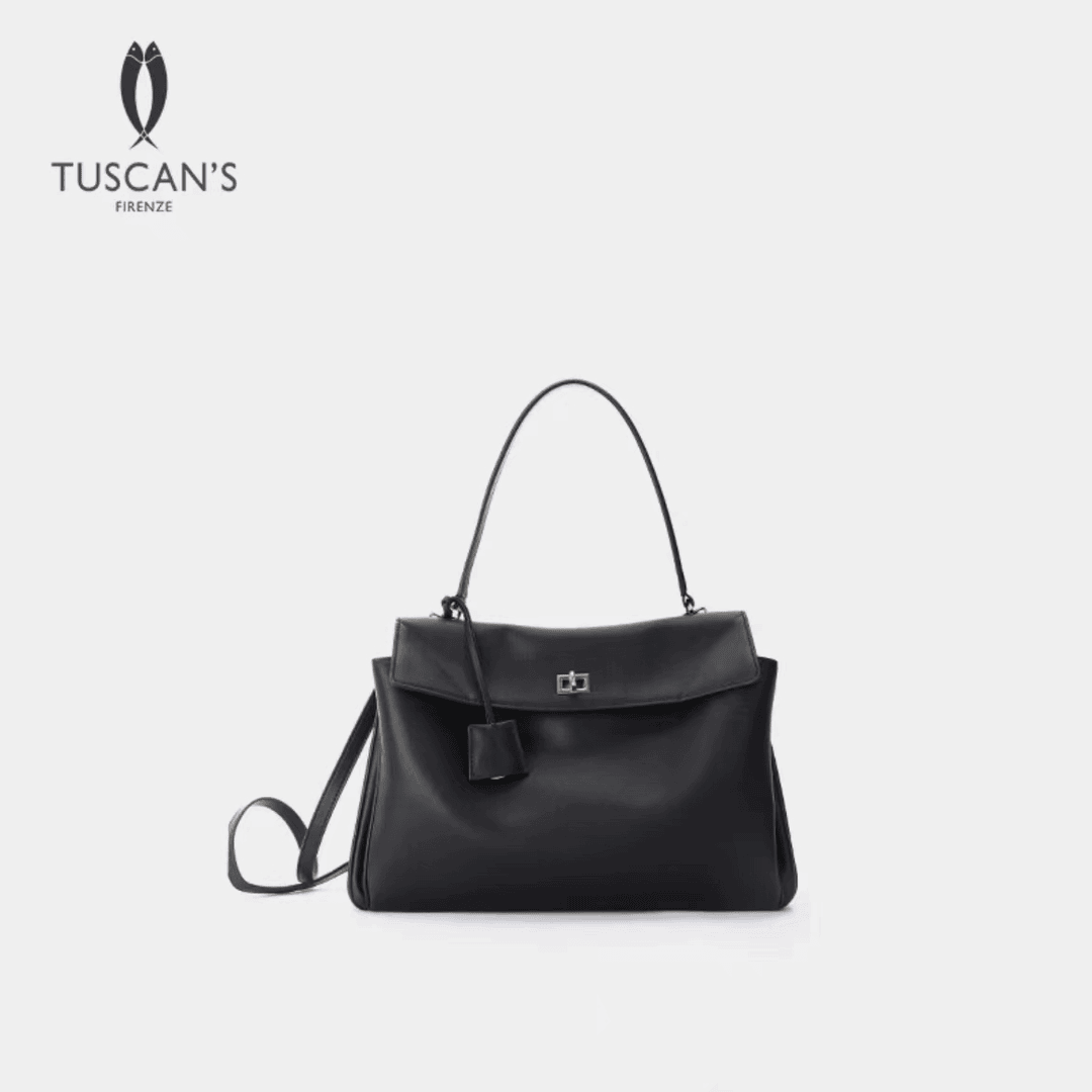 时代双鱼头层牛皮机场包春夏新款时尚休闲百搭高级单肩斜挎托特包