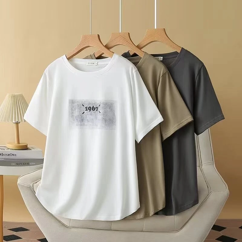 高考毕业季时尚休闲百搭夏季宽松速干印花女士半袖体恤衫777