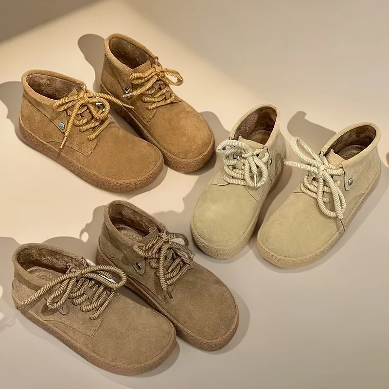 C137复古勃肯磨砂皮女鞋厚底舒适百搭鞋子女系带潮流女鞋洋气女款