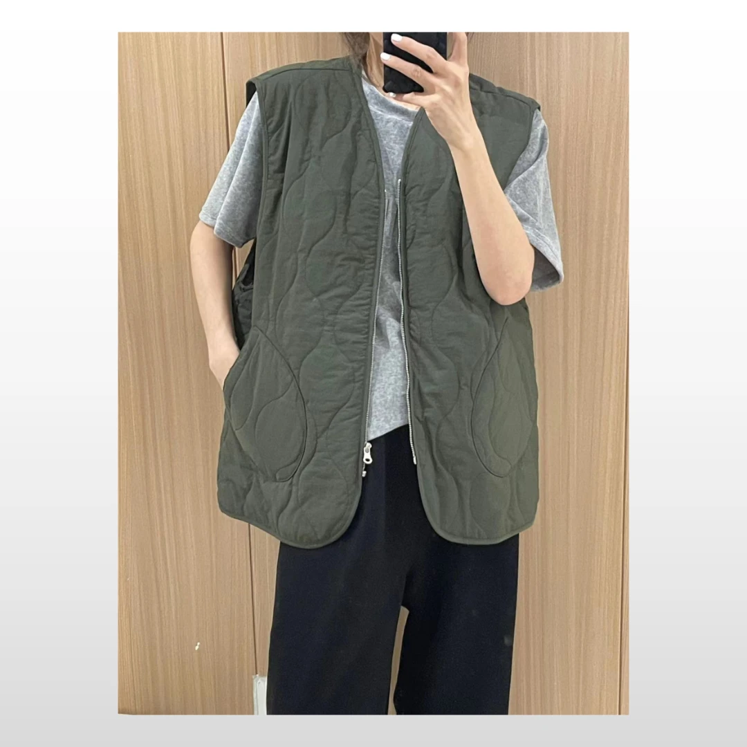 【马老板推荐】复古风宽松休闲马甲军绿