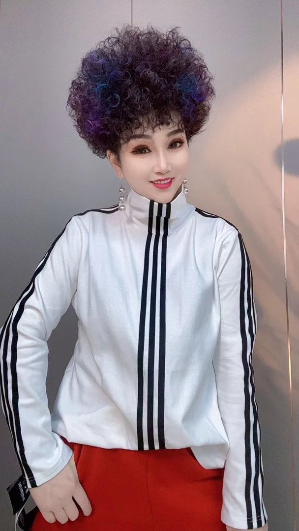 23895-2长袖休闲百搭条纹立领卫衣