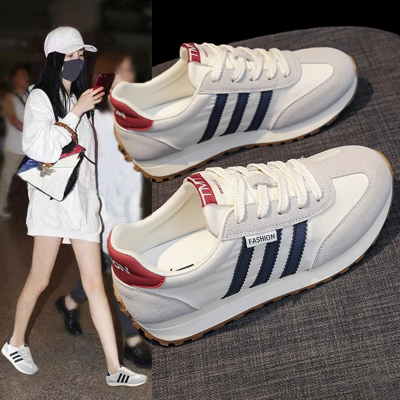 阿甘鞋女2024夏季新款网布透气薄款小白鞋百搭休闲鞋6007