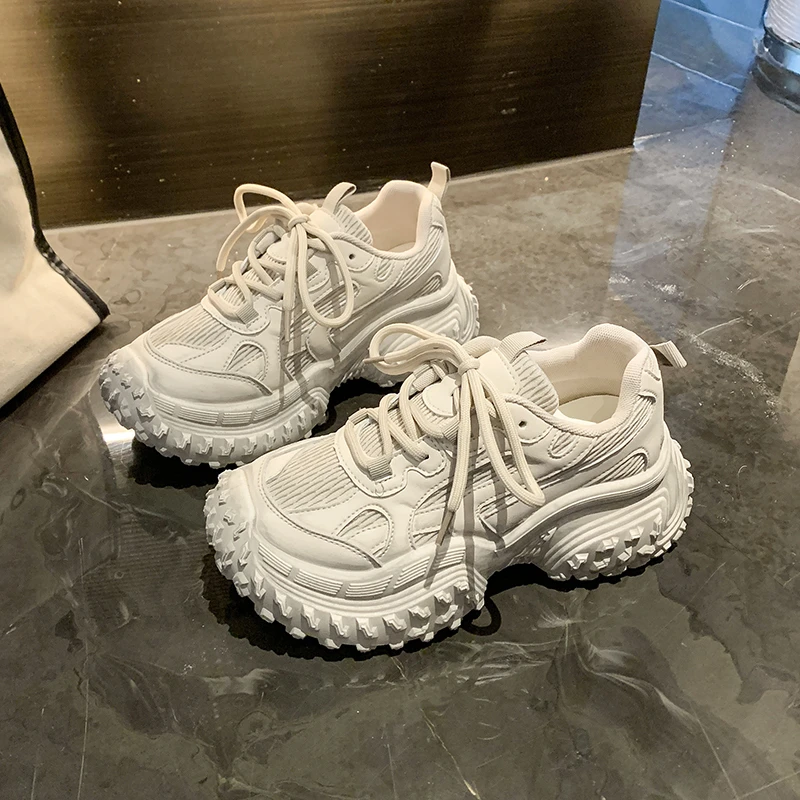 印妍K厚底轻便老爹鞋女秋季新款增高老爹鞋女休闲运动跑步鞋Z1182